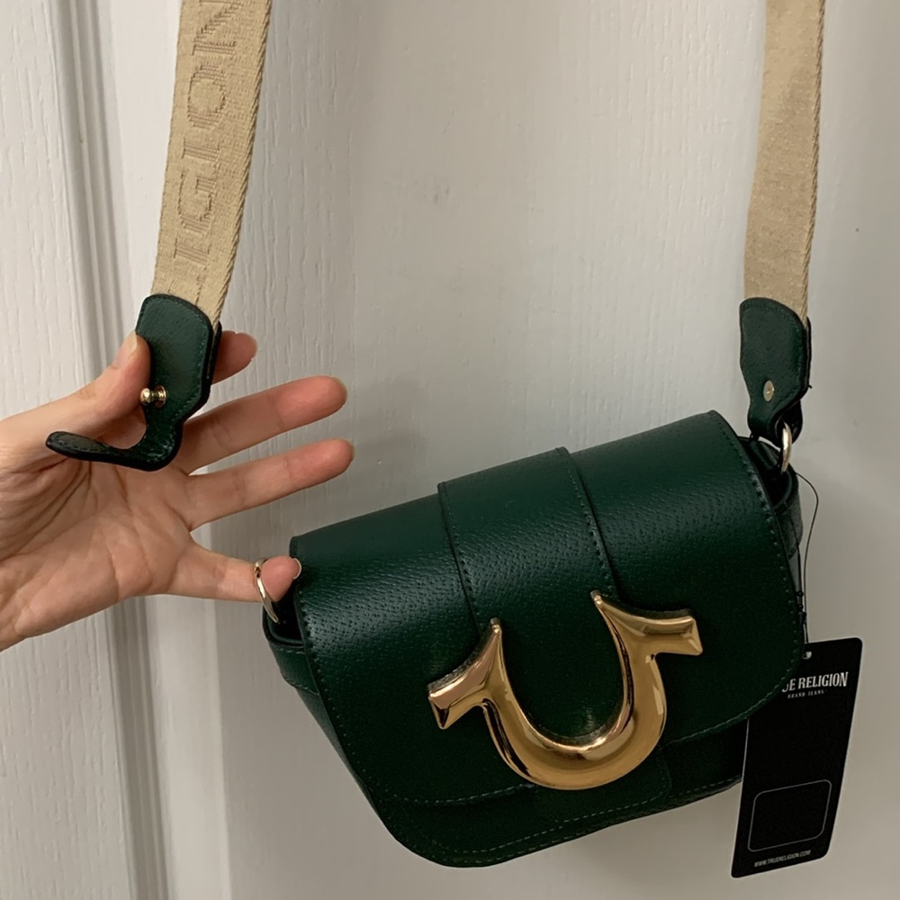 Deep Green True Religion Mini Crossbody Bag - Picture 16 of 17